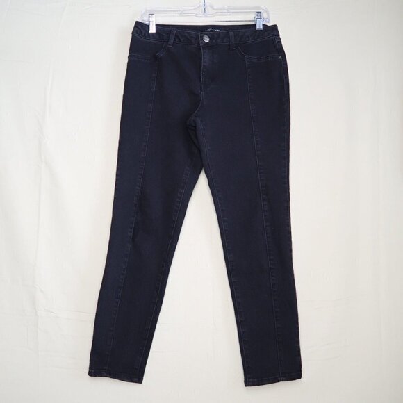 AG Denim Adriano Goldschmied Jeans Jeggings Pull On Black Skinny Ankle Size 12 - Picture 1 of 11